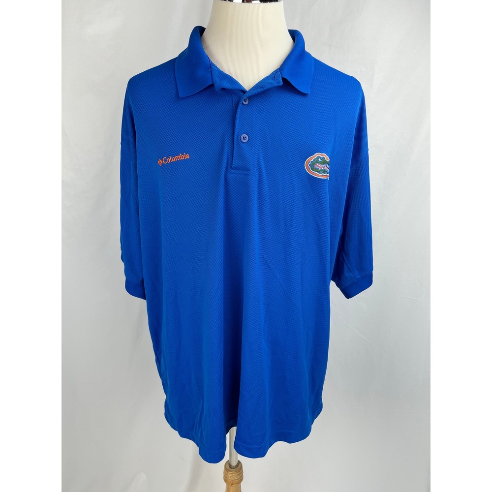 Florida Gators Columbia Men XXL Blue PFG Short Sleeve Shirt‎ Vented Football